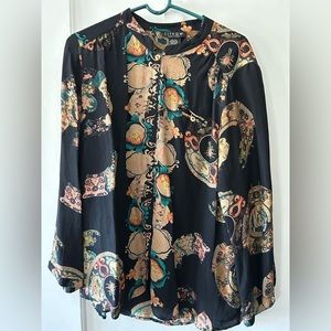 Citron Santa Monica 100% Silk Blouse